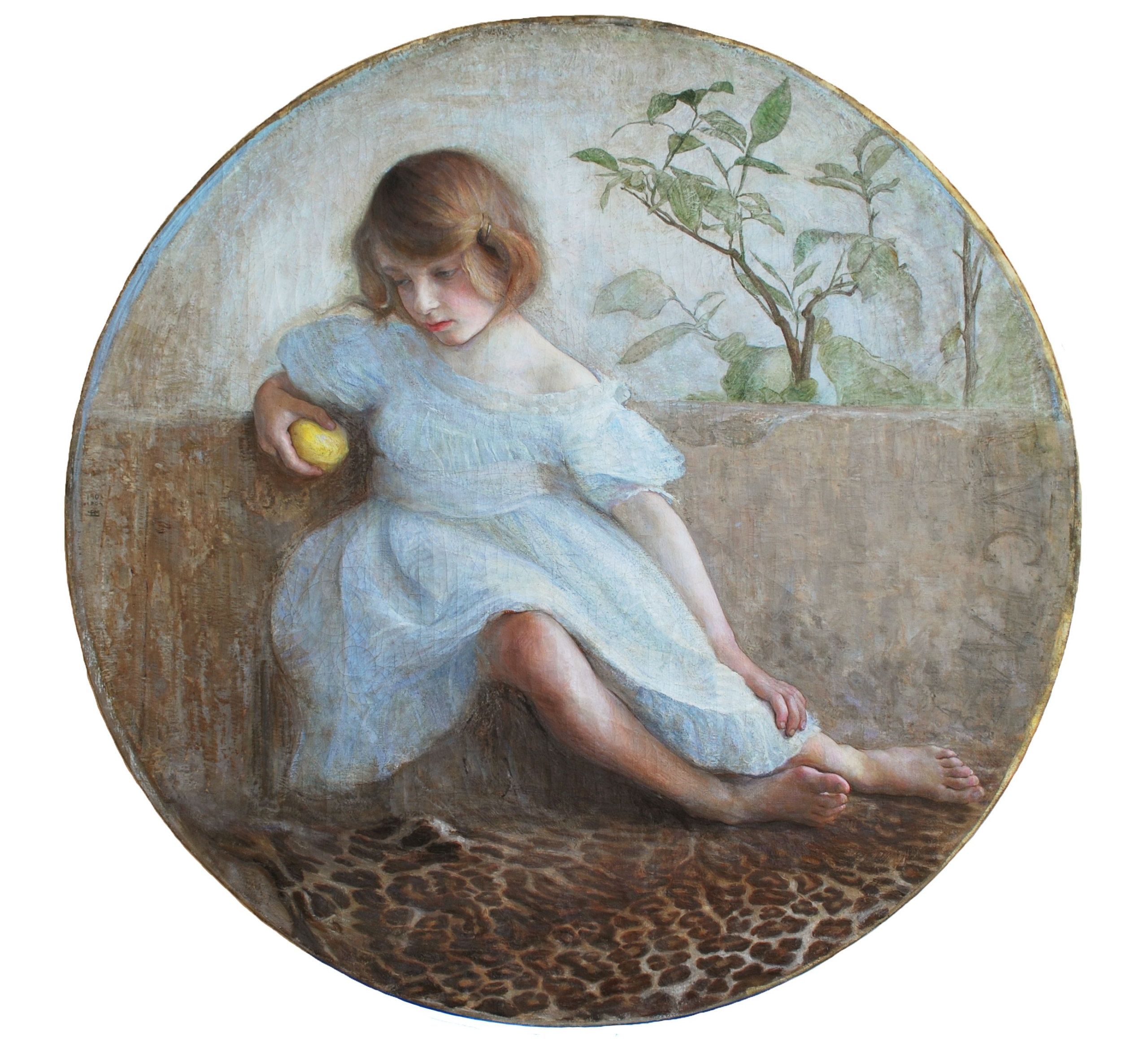 Tondo con Lucia bambina. 1903-1904. Olio su tela