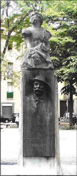 EDOARDO RUBINO, Busto di Casimiro Teja, piazza IV Marzo, Torino, 1904